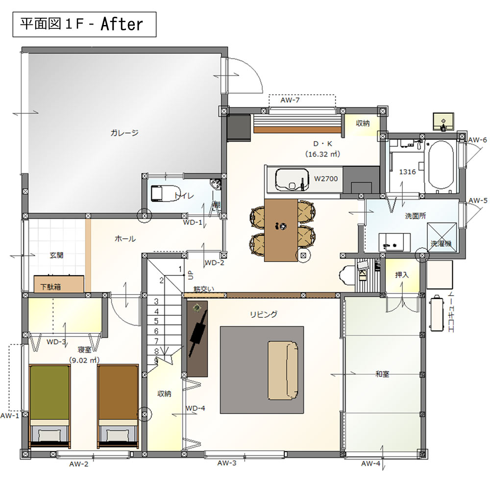 間取り1fafter1